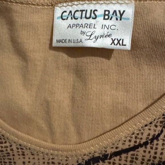 Cactus Bay Apparel Coffee Embellished Top Shirt 3/4 sleeves - Picture 7 of 7